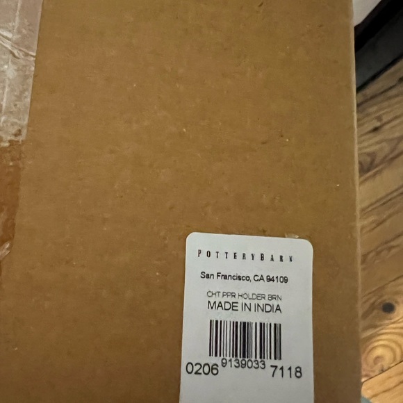 New- Pottery Barn Chateau Wood Paper Towel Holder - Picture 2 of 2